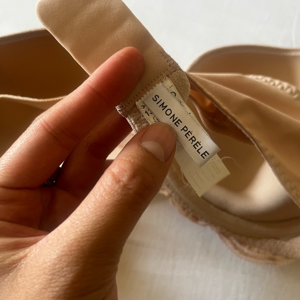 Simone Perele Tan Lace Bra - Picture 2 of 3